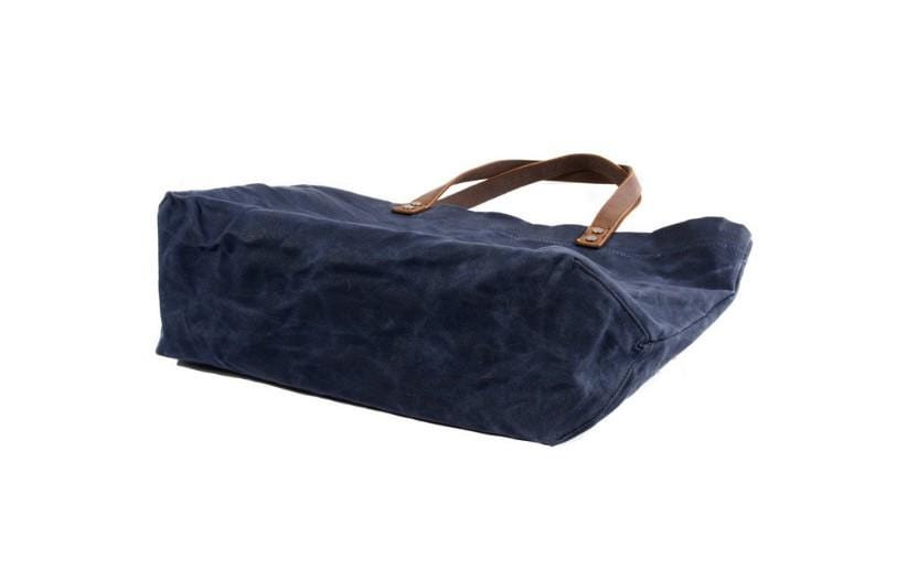 Stylish Women's Canvas and Leather Tote Handbag - Fashionable Shoulder Bag for Work, Travel & Everyday Use
