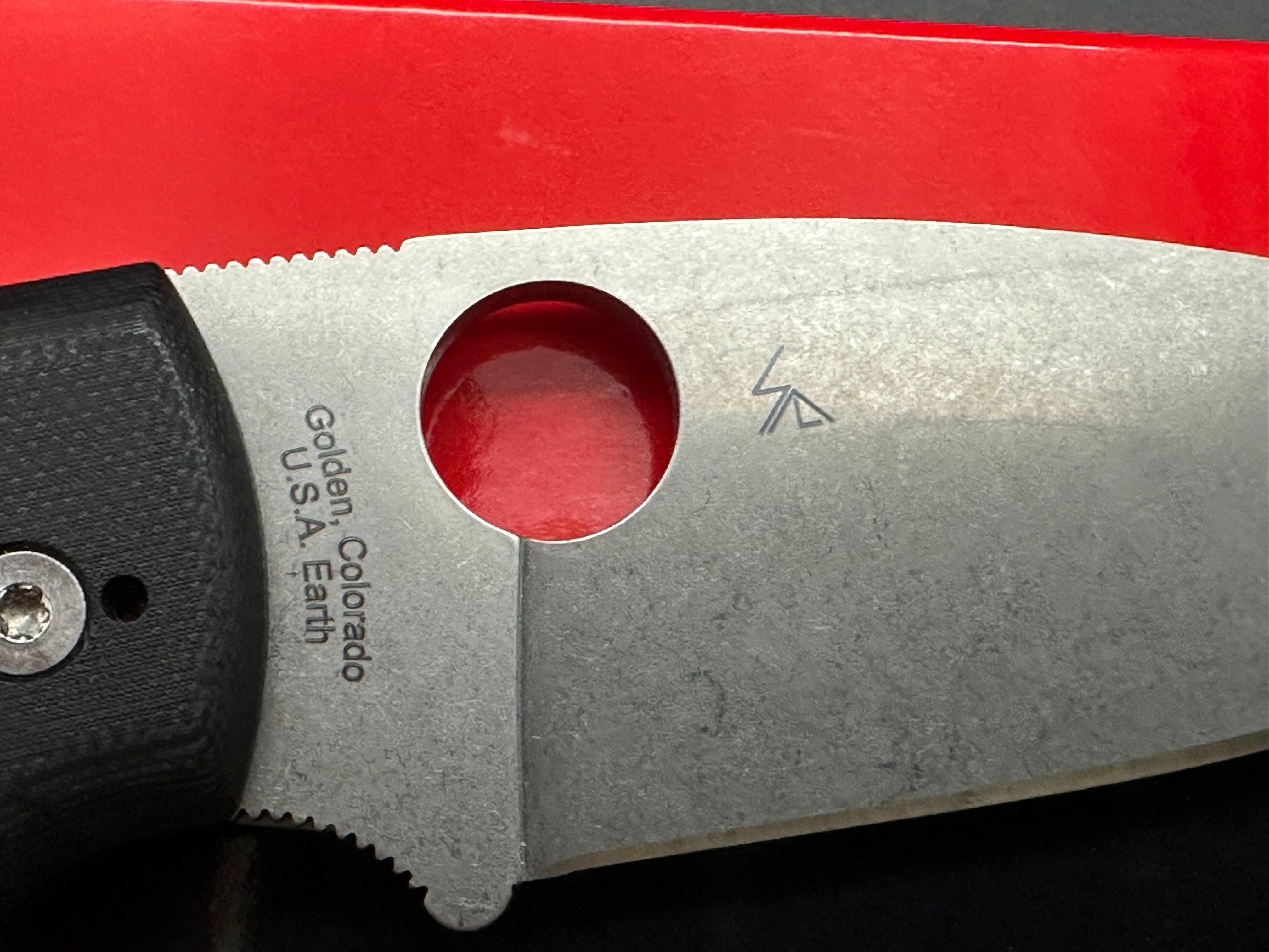 SPYDERCO SHAMAN Folding Knife - Black G-10 Handle, Stonewashed CPM S30V Steel, Plain Edge C229GP - Perfect for Camping, Hiking & Everyday Carry (EDC)