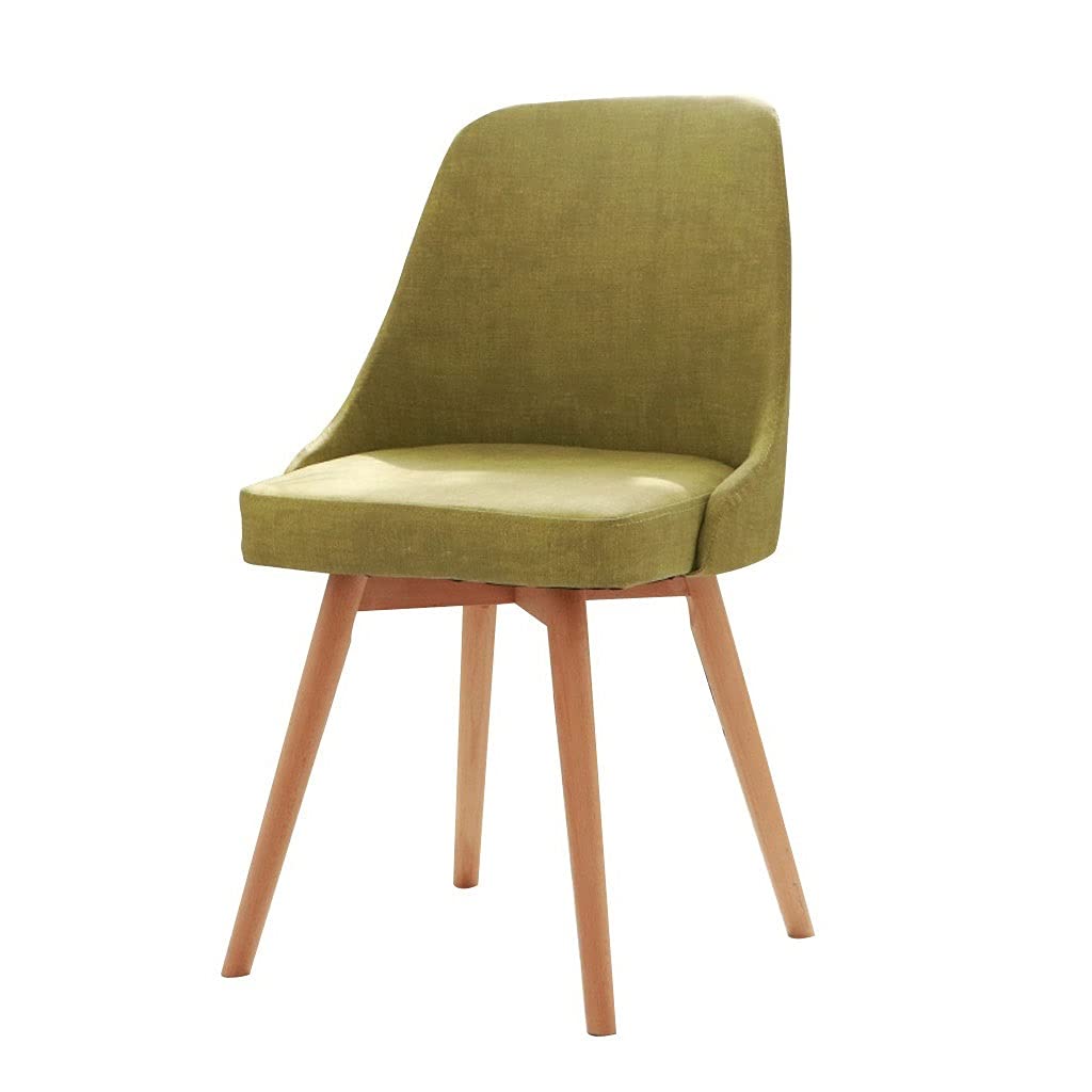 SJWA Waterproof Oil-Proof Dining Chairs - Set of 4 Green Fabric Reception Chairs for Kitchen, Restaurant, Dorm & Office Computer Desk | Comfortable & Stylish Seating Solution for Home & Commercial Use