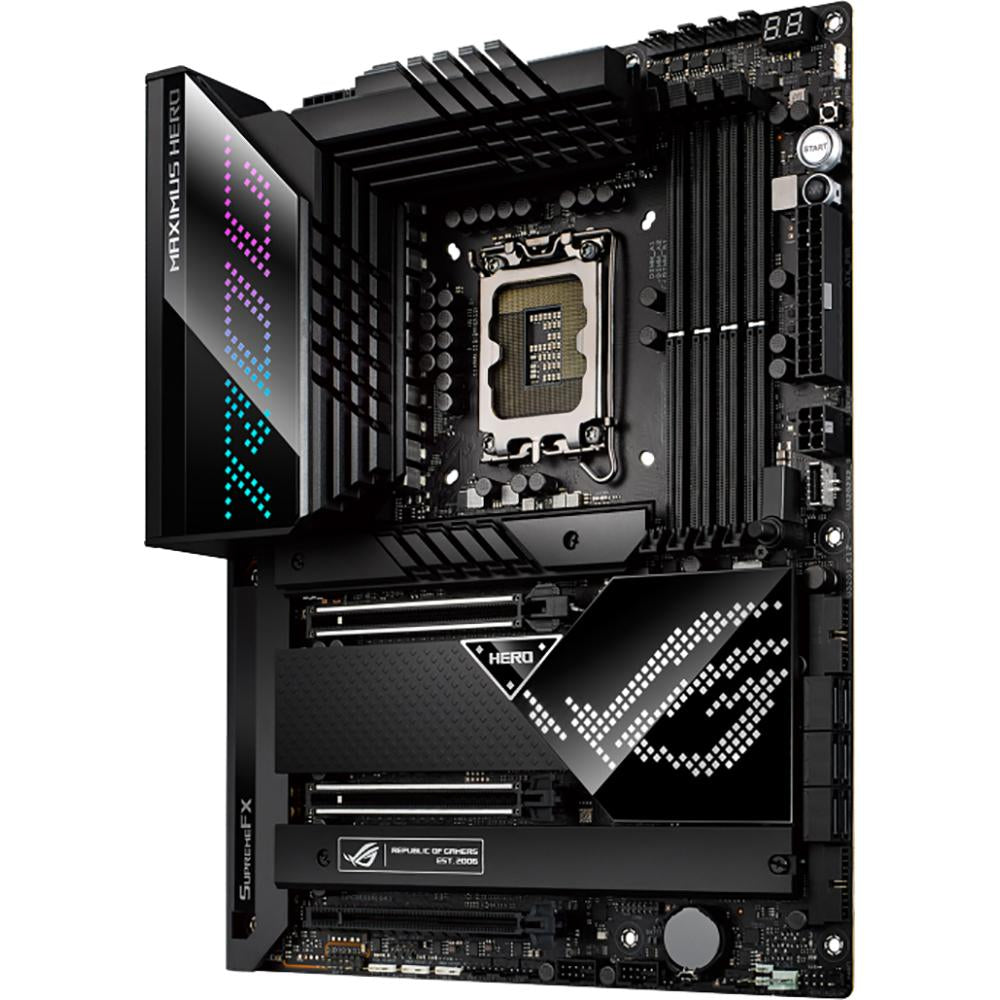 ASUS ROG MAXIMUS Z690 HERO WiFi 6E Gaming Motherboard - Intel LGA 1700 Socket, DDR5, PCIe 5.0, Aura Sync RGB - Perfect for High-End PC Gaming & Content Creation