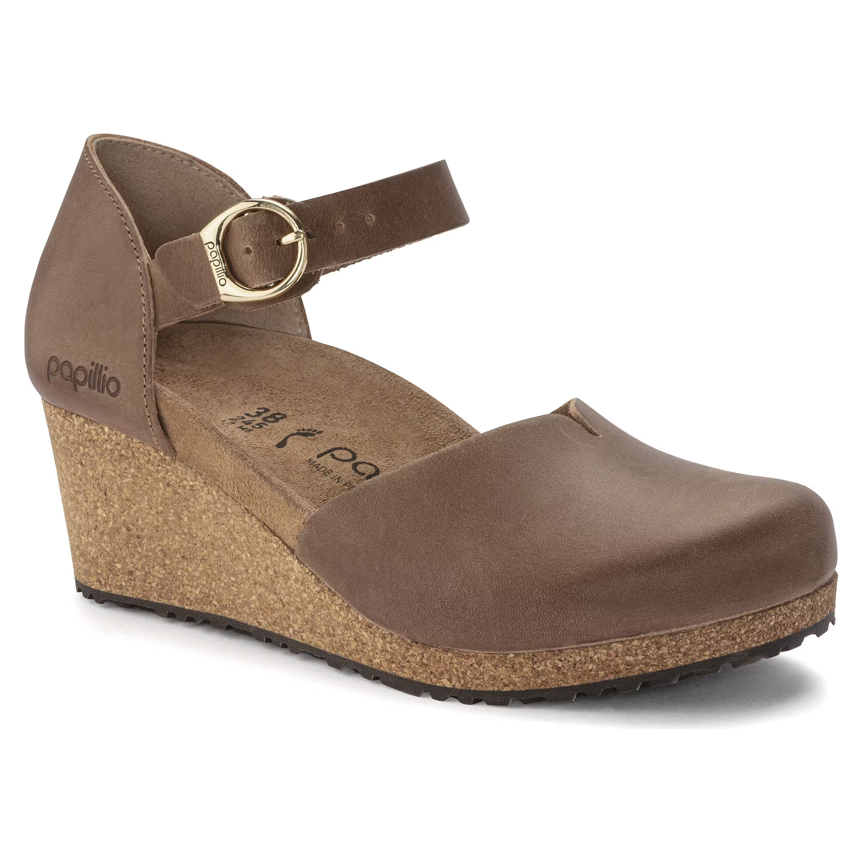 Birkenstock Mary Ring Buckle Oiled Leather Sandals for Women - Cognac Brown Comfortable Arch Support - Perfect for Casual Wear, Beach & Summer Outfits