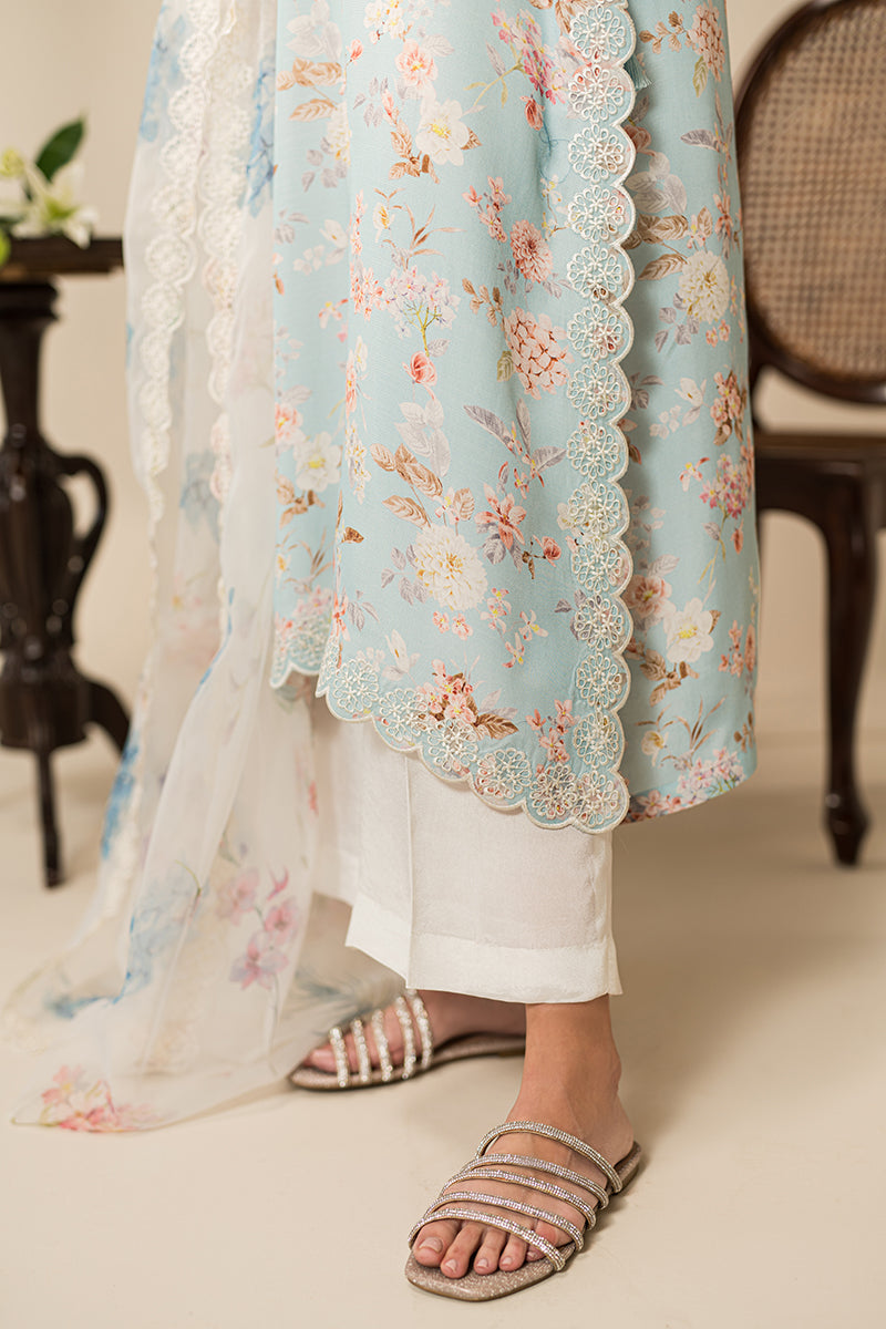 Botanical Bloom 2-Piece Set (Shirt & Dupatta) - Elegant Ethnic Outfit for Women | Perfect for Weddings, Festivals & Special Occasions