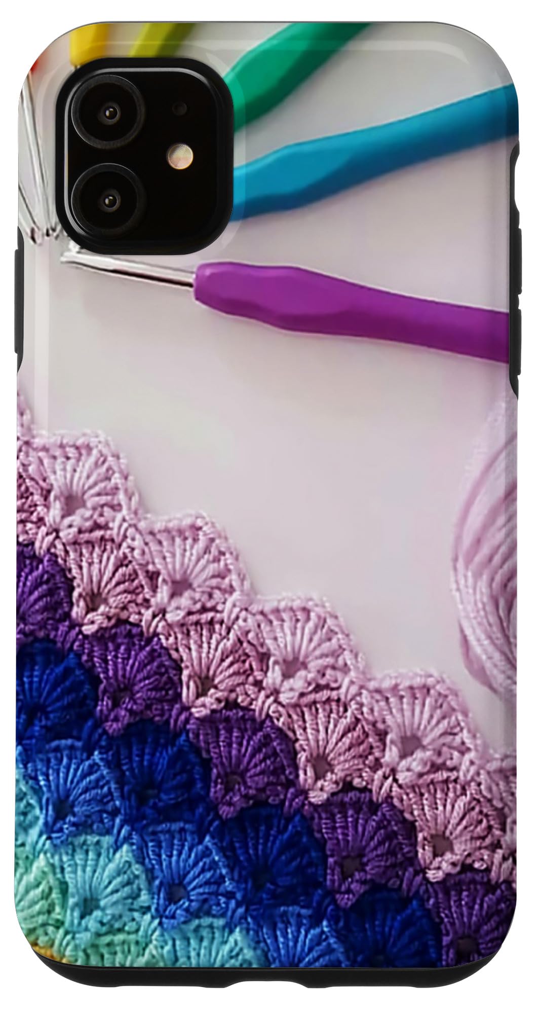 iPhone 11 Case for Crochet & Knitting Lovers - Colorful Yarn-Inspired Protective Phone Cover | Perfect Gift for Crafters & Fiber Artists