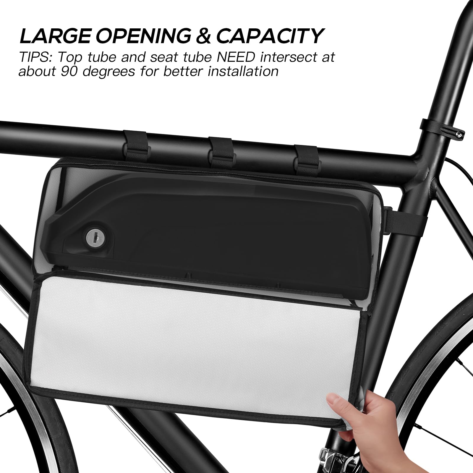 Fireproof Electric Scooter Battery Bag - 15.3 x 5.9 x 4 Inches Hanging Storage Pouch for Ebike, Bicycle & Scooter - Perfect for Commuting, Outdoor Adventures & Safe Battery Transport