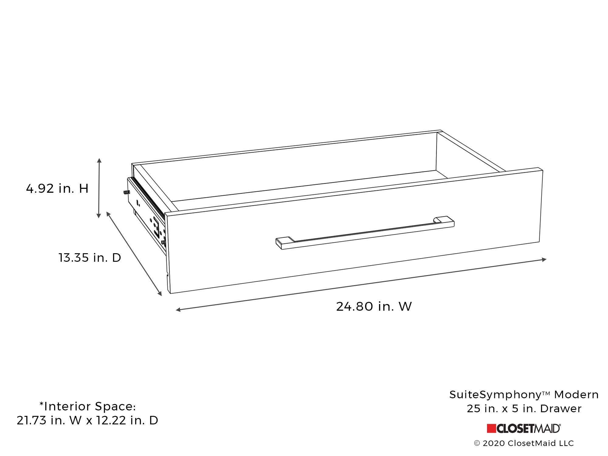 ClosetMaid SuiteSymphony Wood Closet Drawer - 25
