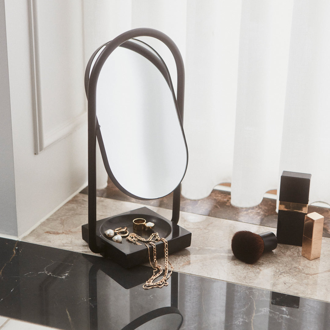 Angui Table Mirror - 2 Pack, Vanity Mirror with Stand for Makeup, Dressing, and Travel | Perfect for Bedroom, Bathroom, and Portable Use