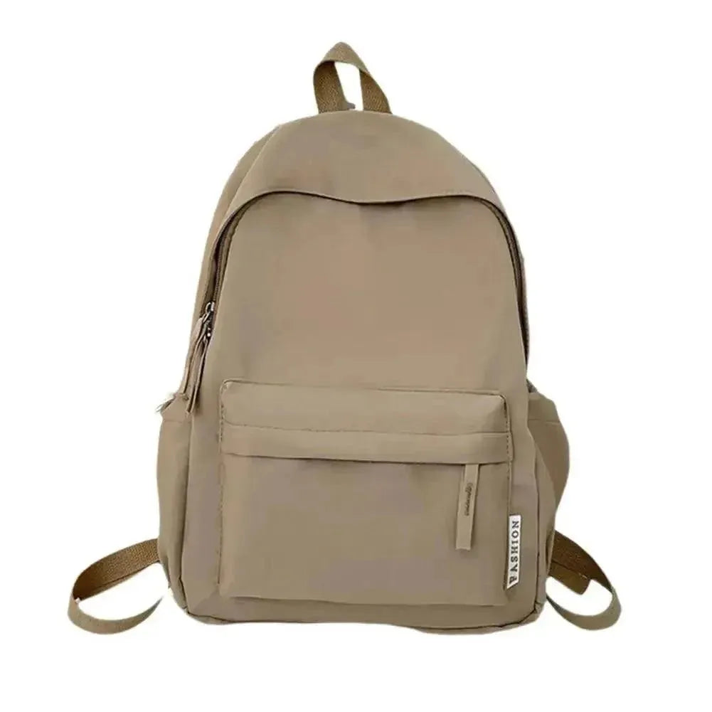 Stylish Solid Color Women's Backpack - Lightweight Durable Travel & School Bag for Everyday Use