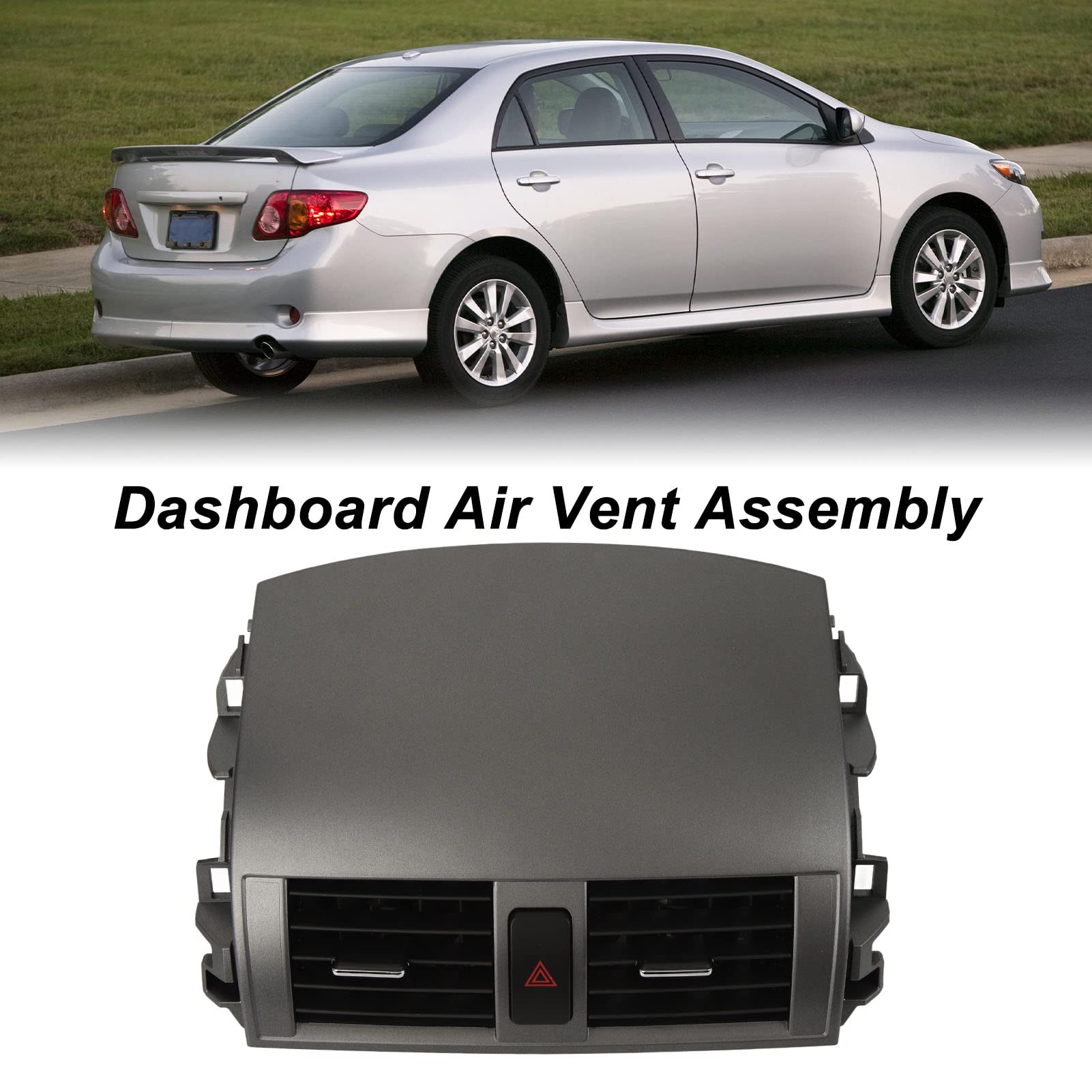 Dashboard Air Vent Assembly - Center Dash AC Air Outlet Panel & Air Conditioning Vents Trim Compatible with 2009-2013 Toyota Models (OEM 55670-02160) - Perfect for Car AC System Repair & Interior Upgrade