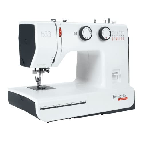 Bernette 33 Swiss Design Sewing Machine with 15 Built-in Stitches - Includes Sewing Clips & Premium Thread Set (3-Piece Bundle) - Perfect for Beginners, Quilting & Home DIY Projects