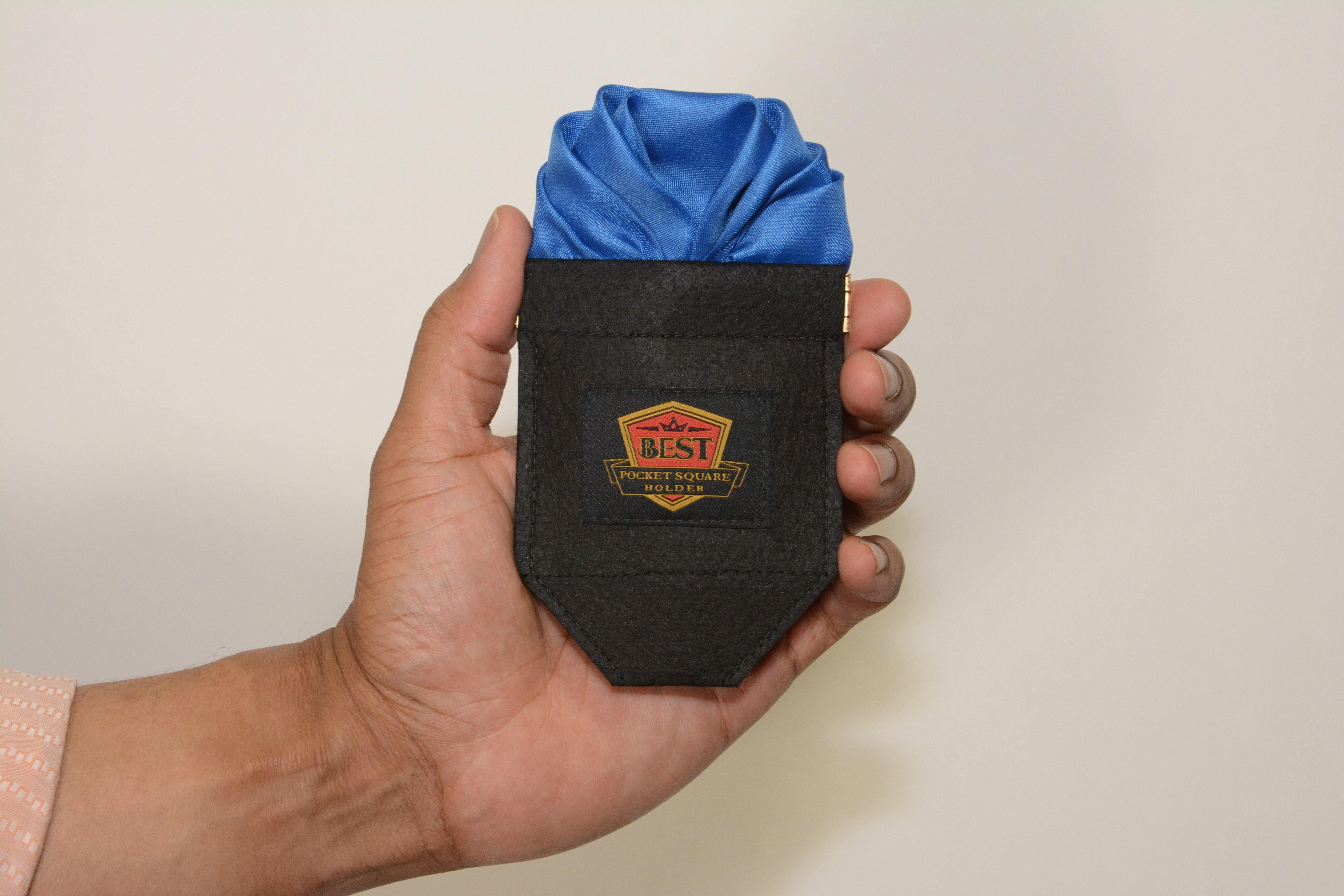 Premium Pocket Square Holder for Men - Elegant Silk Handkerchief Organizer | Perfect for Weddings, Business Meetings & Formal Events