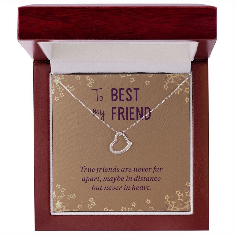 Best Friend Gifts for Women - Sterling Silver or 14K Gold Heart Necklace for Birthday, Christmas, Anniversary | Thoughtful Jewelry Gift for Her, Sister, BFF | Perfect for Everyday Wear & Special Occasions