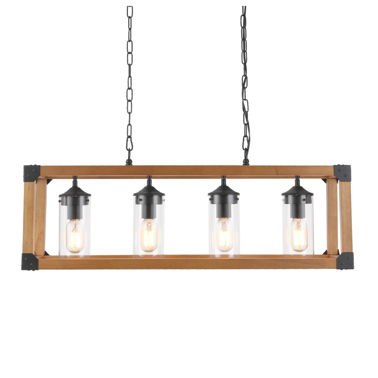 Maxax Contemporary 4-Light Kitchen Island Pendant Lighting - Modern Hanging Lights for Dining Room & Kitchen Island - Perfect for Farmhouse, Restaurant & Home Decor