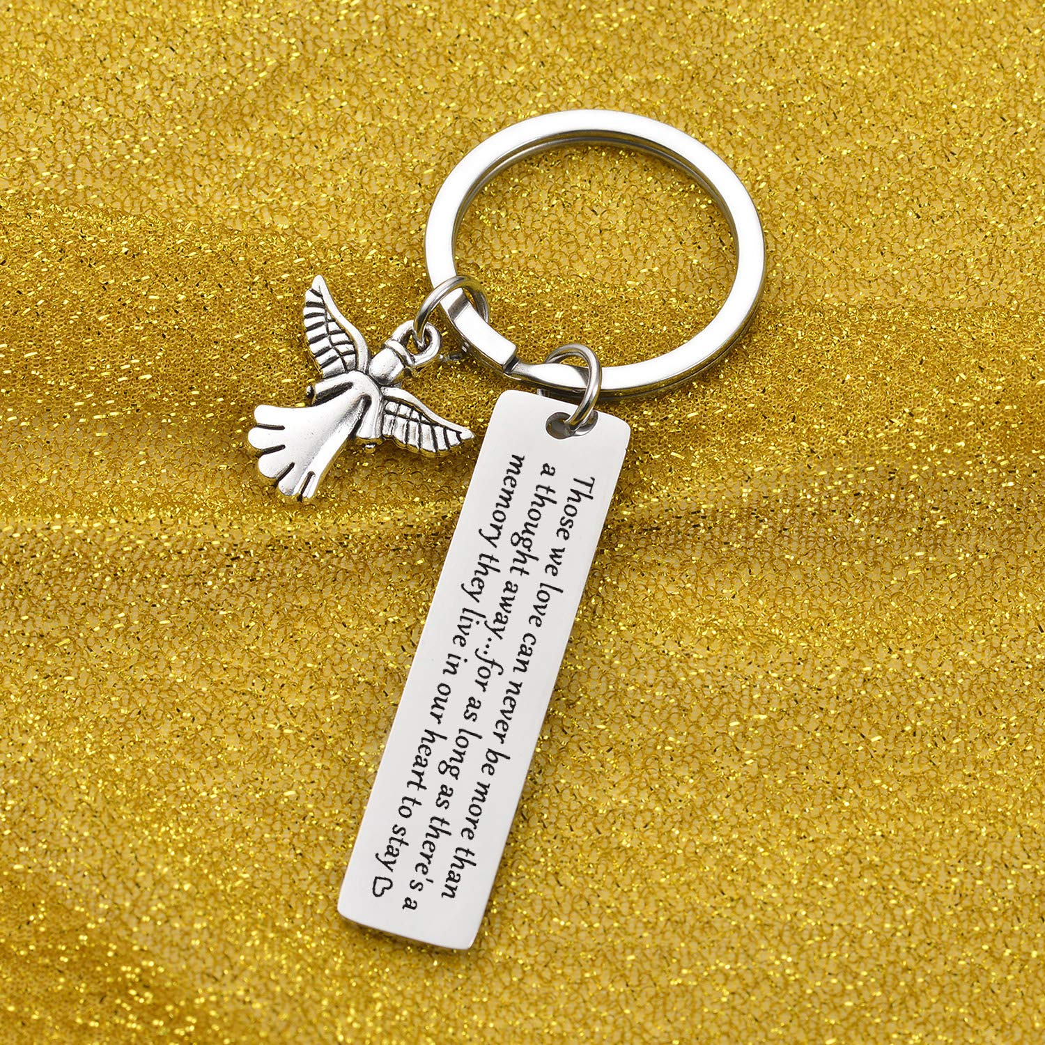 7RVZM Memorial Jewelry for Dad - Sympathy Gifts for Loss of Loved One, Bereavement Keepsake for Mother, Grandma & Family - Comforting Memorial Keychain Gift for Funeral, Remembrance & Healing