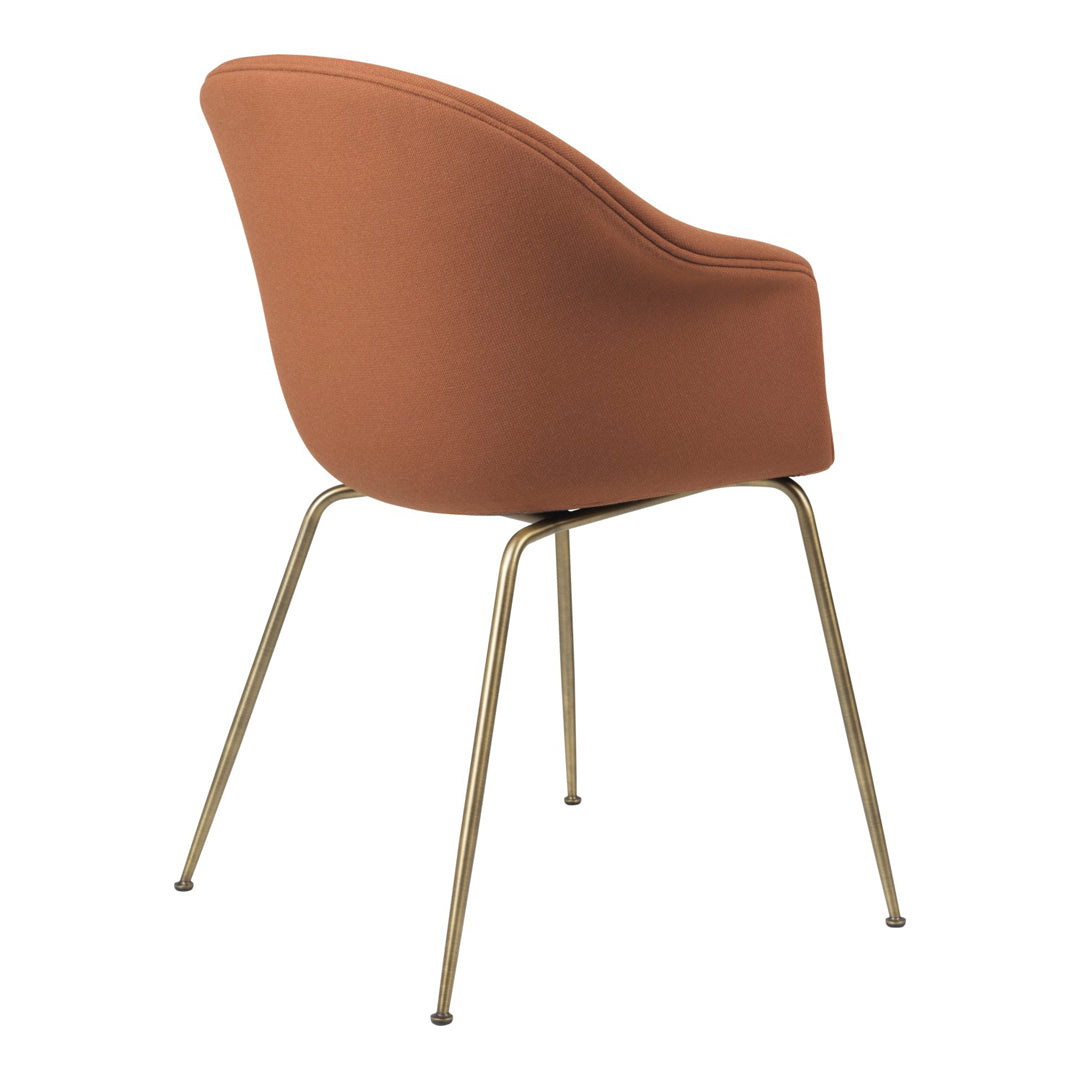 Bat Dining Chair with Conic Base - Fully Upholstered Modern Kitchen Chair for Dining Room, Restaurant & Cafe