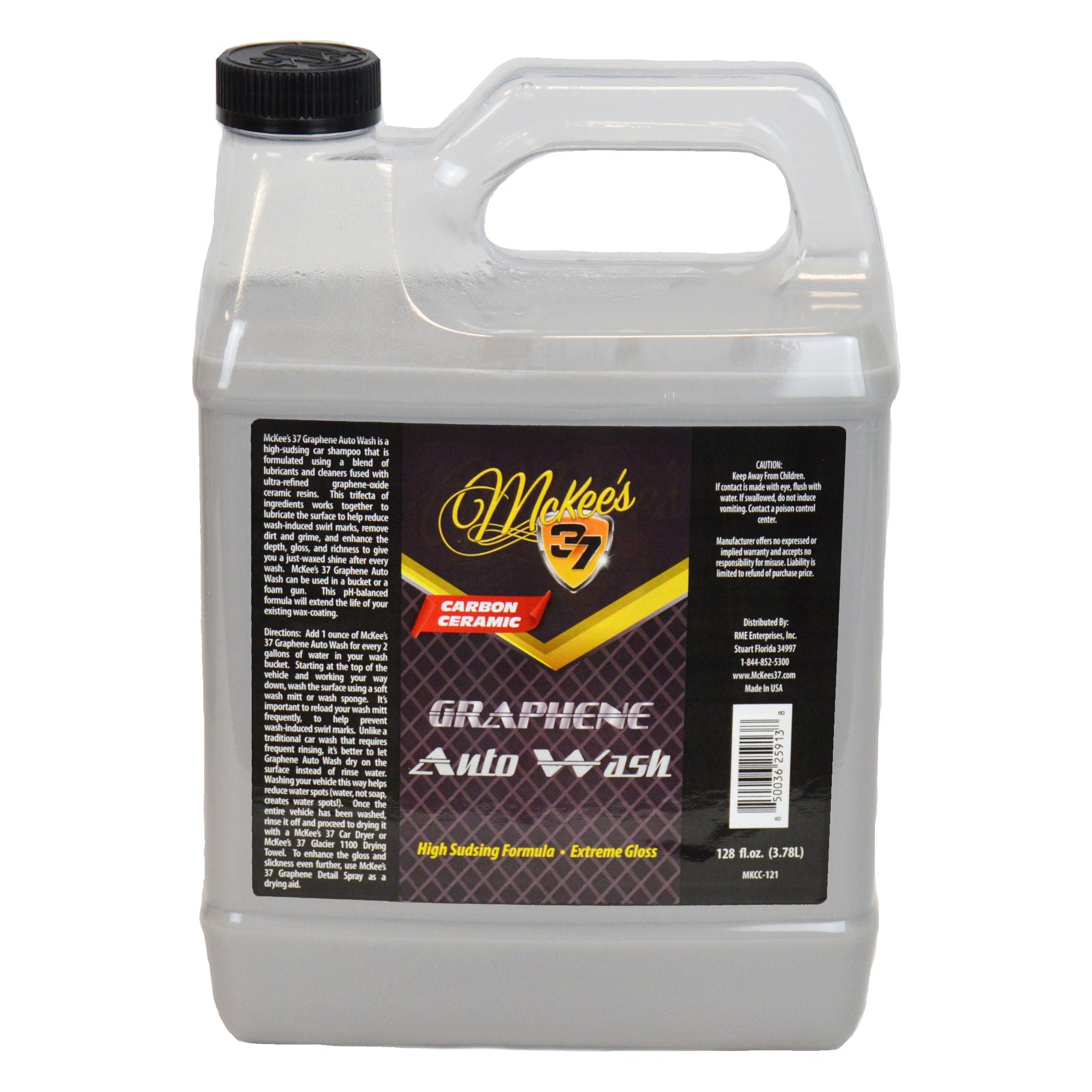 McKee's 37 Graphene Infused Car Wash Soap - Premium Auto Detergent for Shine & Protection | Ideal for Hand Washing Cars, Trucks & Motorcycles