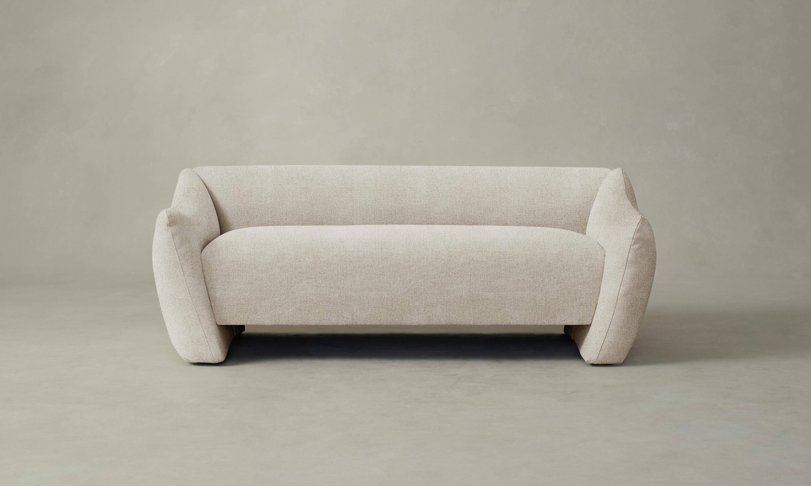 The Bond Settee Performance Mélange Weave Shell - Modern Sofa for Living Room, Office & Lounge Areas | Durable & Stylish Upholstered Furniture