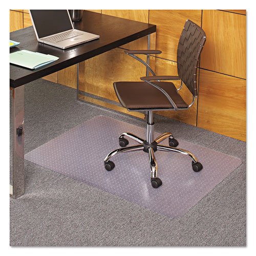 EverLife Clear Rectangular Chair Mat for Medium Pile Carpet - 36