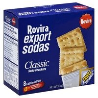 Rovira Export Classic Soda Crackers - 9 oz Box (Pack of 2) | 8 Foil Fresh Packs | Perfect for Snacking, Cheese Pairing & Travel | Authentic Spanish Crackers for Parties & Gifts