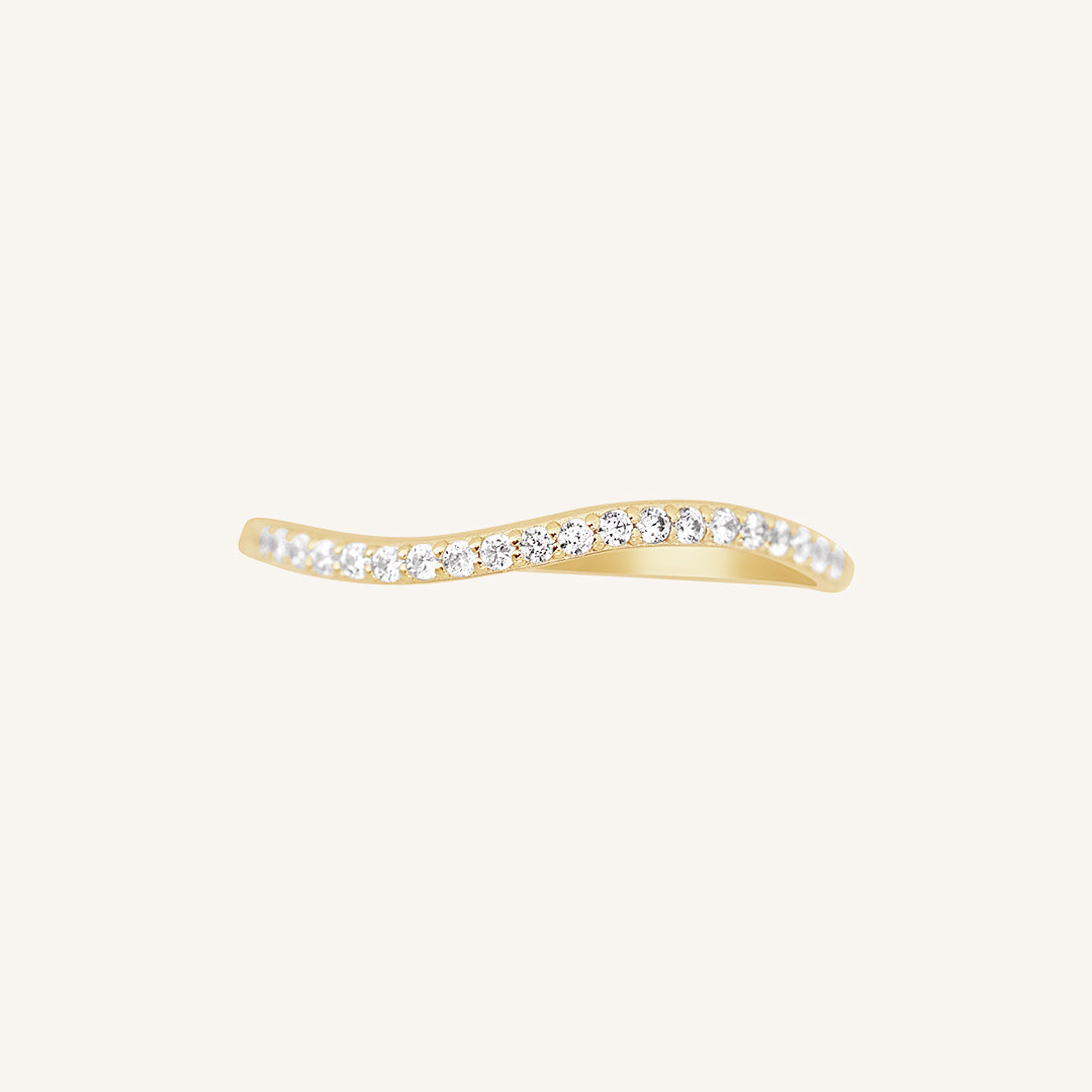 Monroe Pavé Ring - Elegant Sterling Silver Ring with Sparkling Cubic Zirconia Stones for Women | Perfect for Weddings, Anniversaries, and Special Occasions