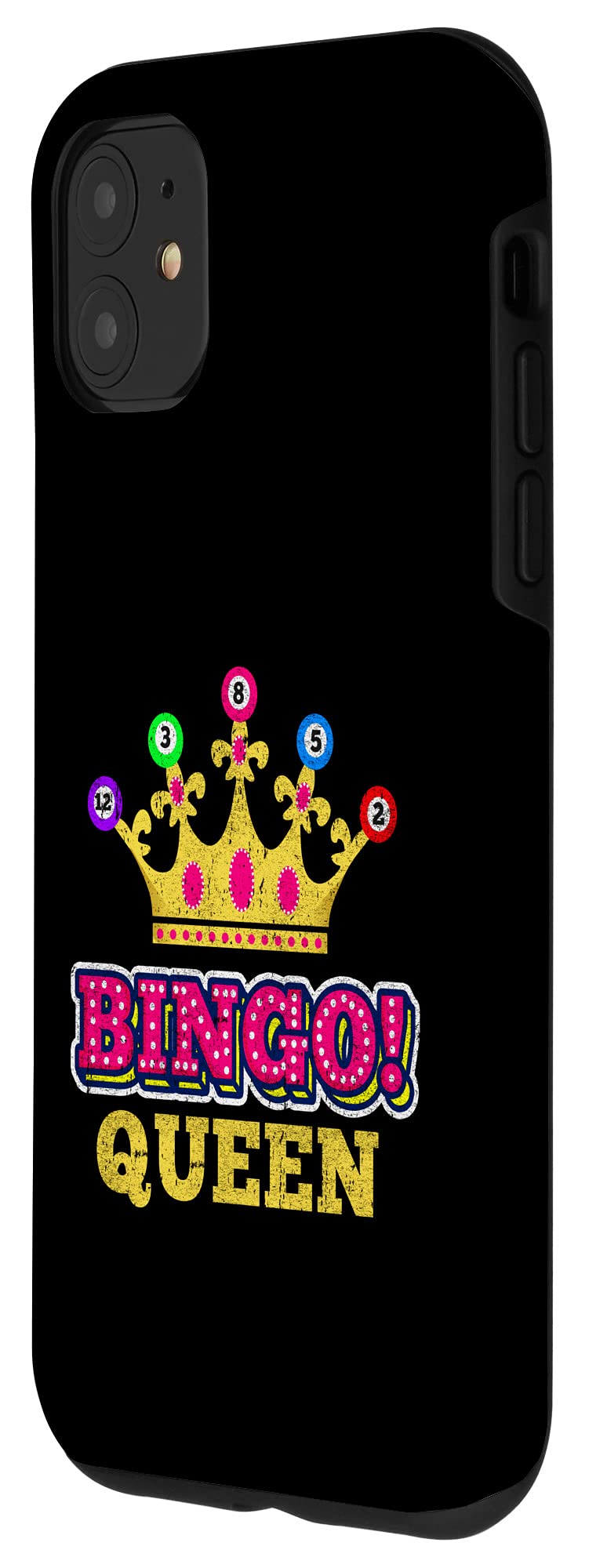 Vintage iPhone 11 Case for Bingo Lovers - Retro Bingo Queen Design Phone Cover - Perfect for Bingo Nights, Game Parties & Casual Use