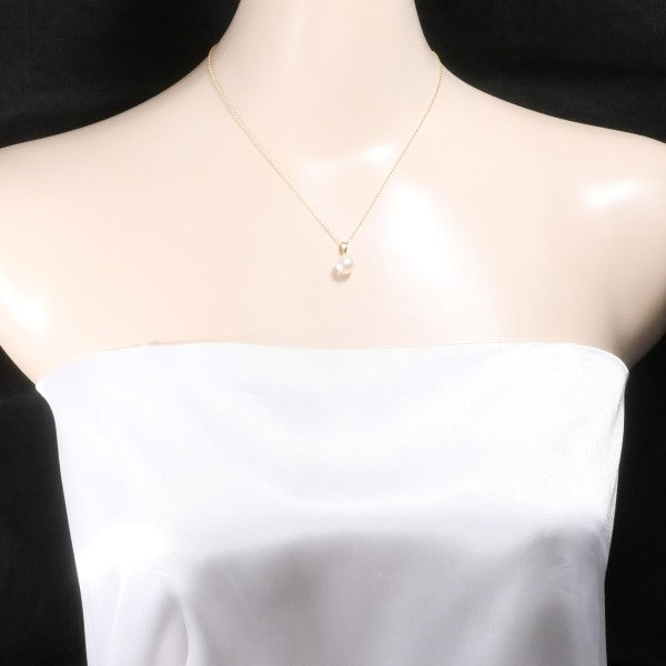 18K Yellow Gold Pearl Necklace for Women - Elegant Luxury Jewelry Gift for Wedding, Anniversary & Special Occasions