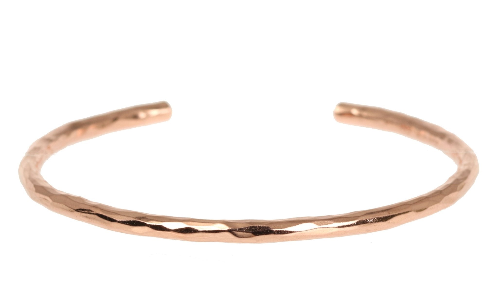 3mm Wide Hammered Copper Cuff Bracelet - Solid Copper Bangle for Women - Boho Jewelry for Everyday Wear & Special Occasions