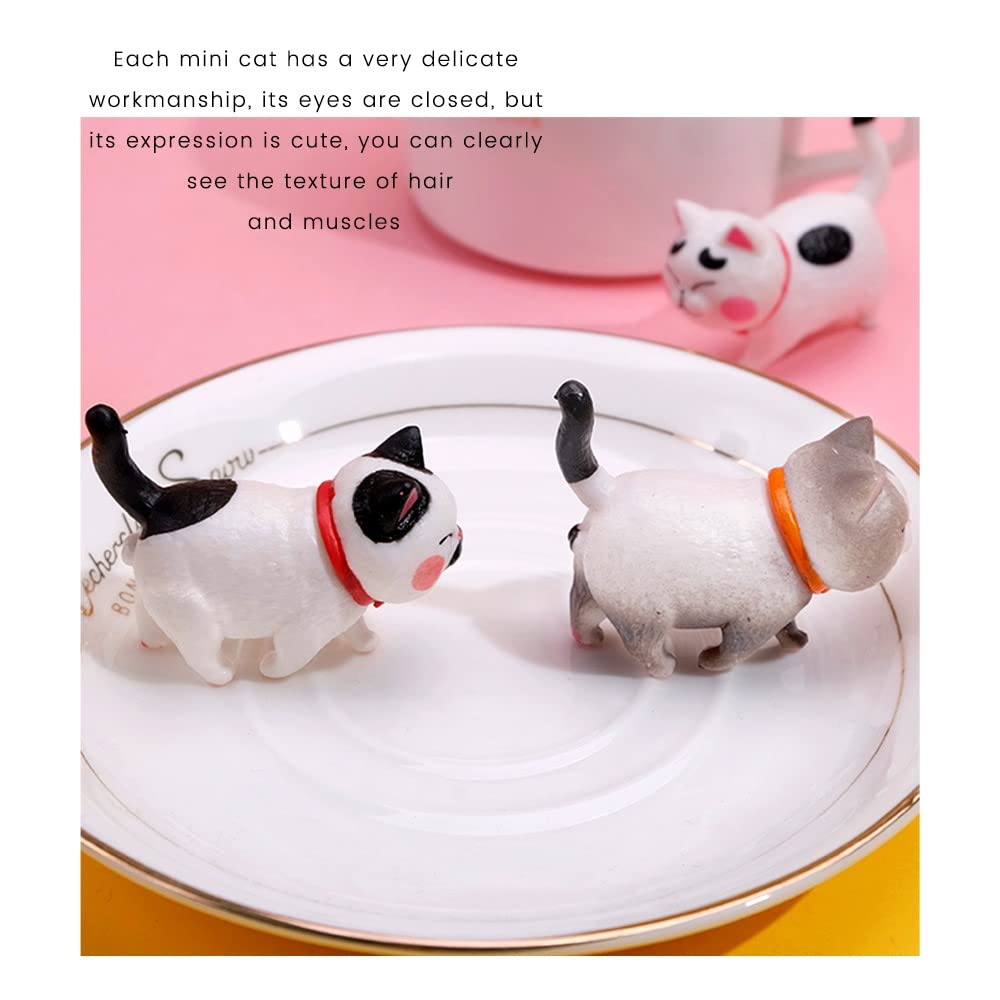 XiXiRan Miniature Cat Figurines Set - 3 Realistic Cat Statues for Cake Toppers, Educational Toys for Kids, Boys & Girls - Perfect for Cat Lovers, Birthday Parties & Home Decor