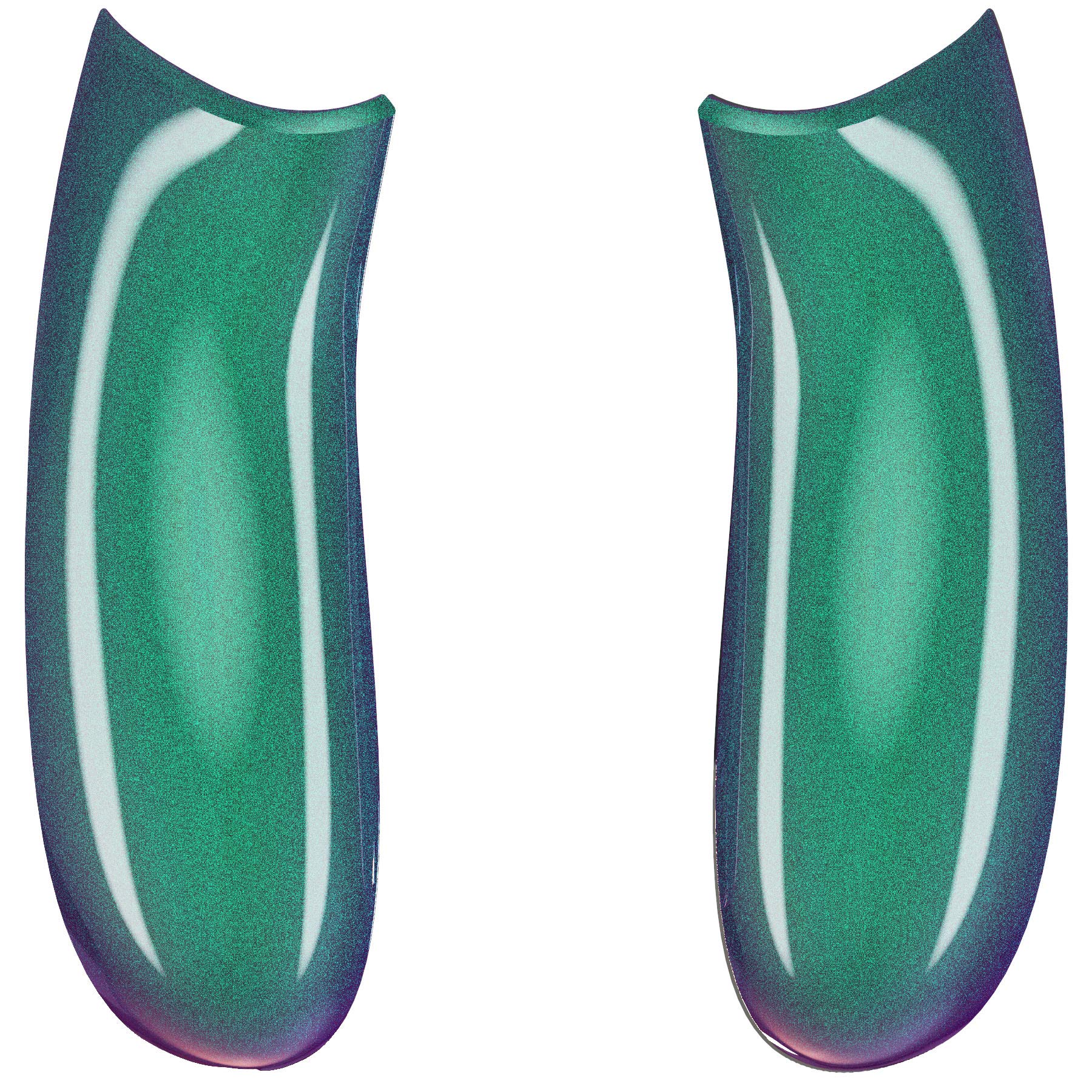 eXtremeRate Replacement Side Rails Grip for Xbox Core Wireless Controller - Chameleon Green Purple Accessories, Back Panels Handles Cover Shell Compatible with Xbox Series X & S Controller (Controller Not Included) - Perfect for Gaming, Streaming & Esports