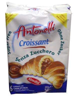 Sugar Free Cocoa Croissants by Antonelli - 6 Pack | Keto-Friendly Low Carb Pastries for Breakfast & Snacking