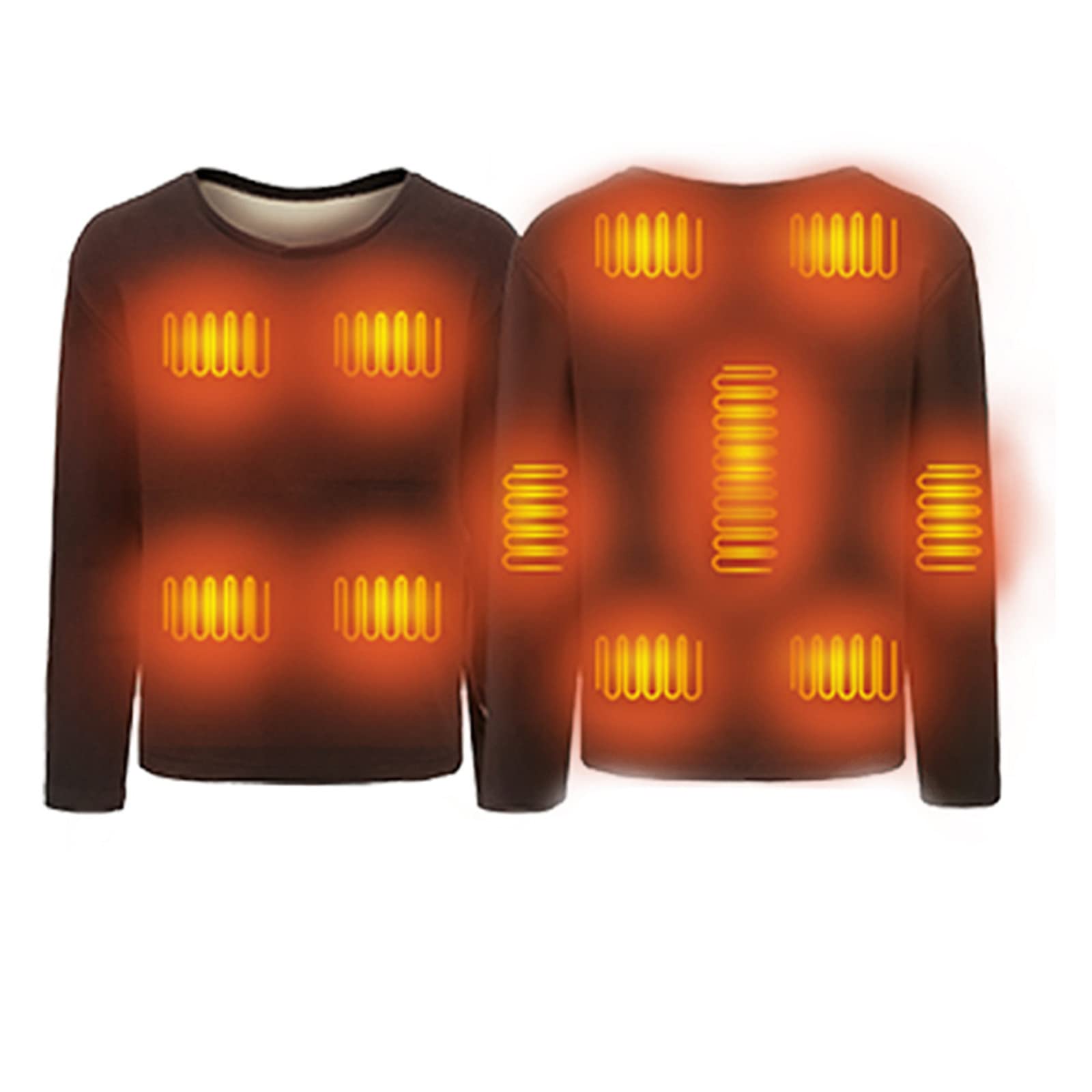 USB Electric Heated Thermal Underwear Set for Women & Men - Ultra-Soft Long Sleeve Shirt & Pants Base Layer - Machine Washable Winter Warm Clothes | Perfect for Skiing, Snowboarding, Camping & Outdoor Activities in Cold Weather