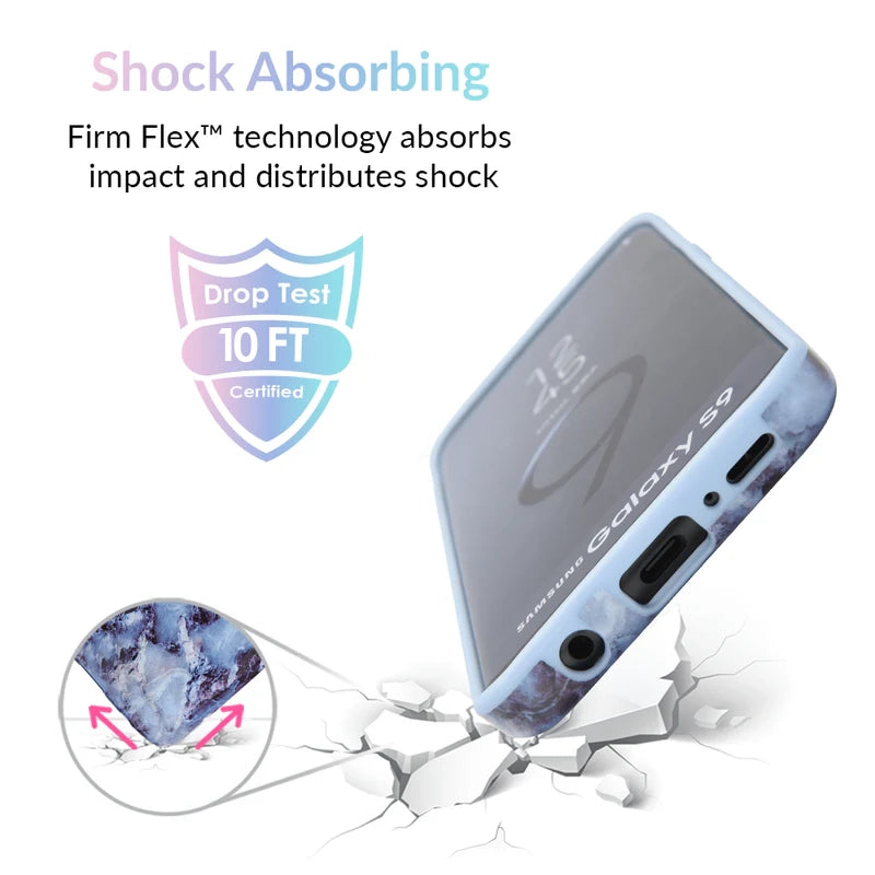 Samsung Galaxy Phone Case with Blue Marble Design - Durable Protective Cover for Everyday Use & Travel