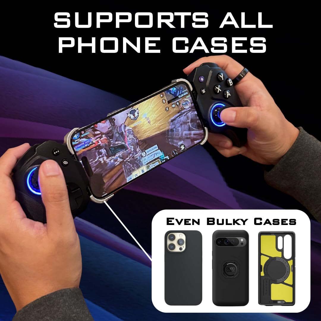 ELO Vagabond Mobile Gaming Controller for iPhone 15/16, iPad Mini & Android - USB-C Gamepad for Call of Duty Mobile, PS Remote Play & Xbox Cloud Gaming - MFi Certified Phone Controller - Perfect for Travel, Commuting & Home Gaming Sessions