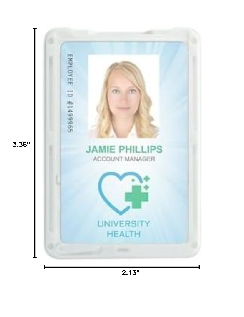 1840-6668 B-Holder 3-Card Rigid Plastic Business Card Holder (Pack of 100) - Perfect for Office, Retail & Trade Show Organization