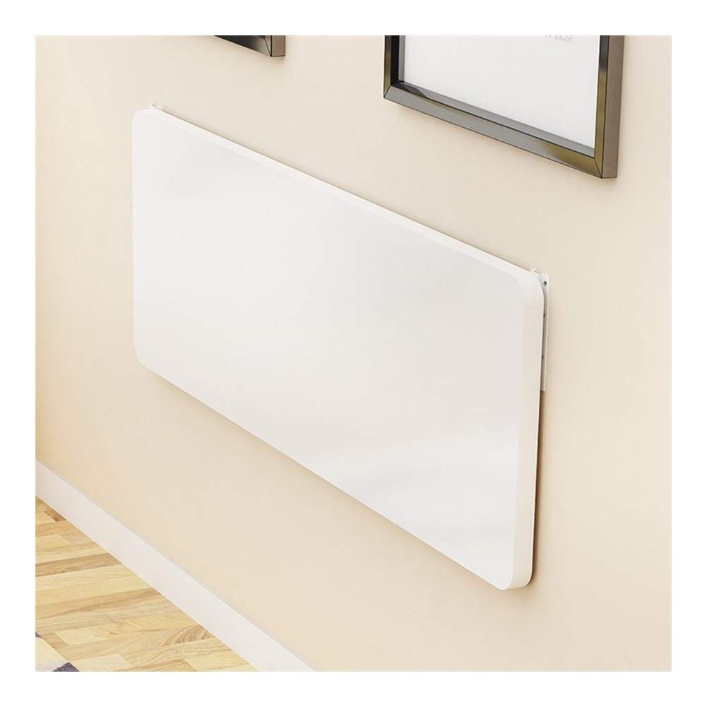 HUAHUA Wall-Mounted Drop-Leaf Folding Table - Space-Saving Kitchen & Dining Desk, Home Office Workstation with 80x50cm White Surface | Perfect for Small Apartments, Dorms & Compact Workspaces