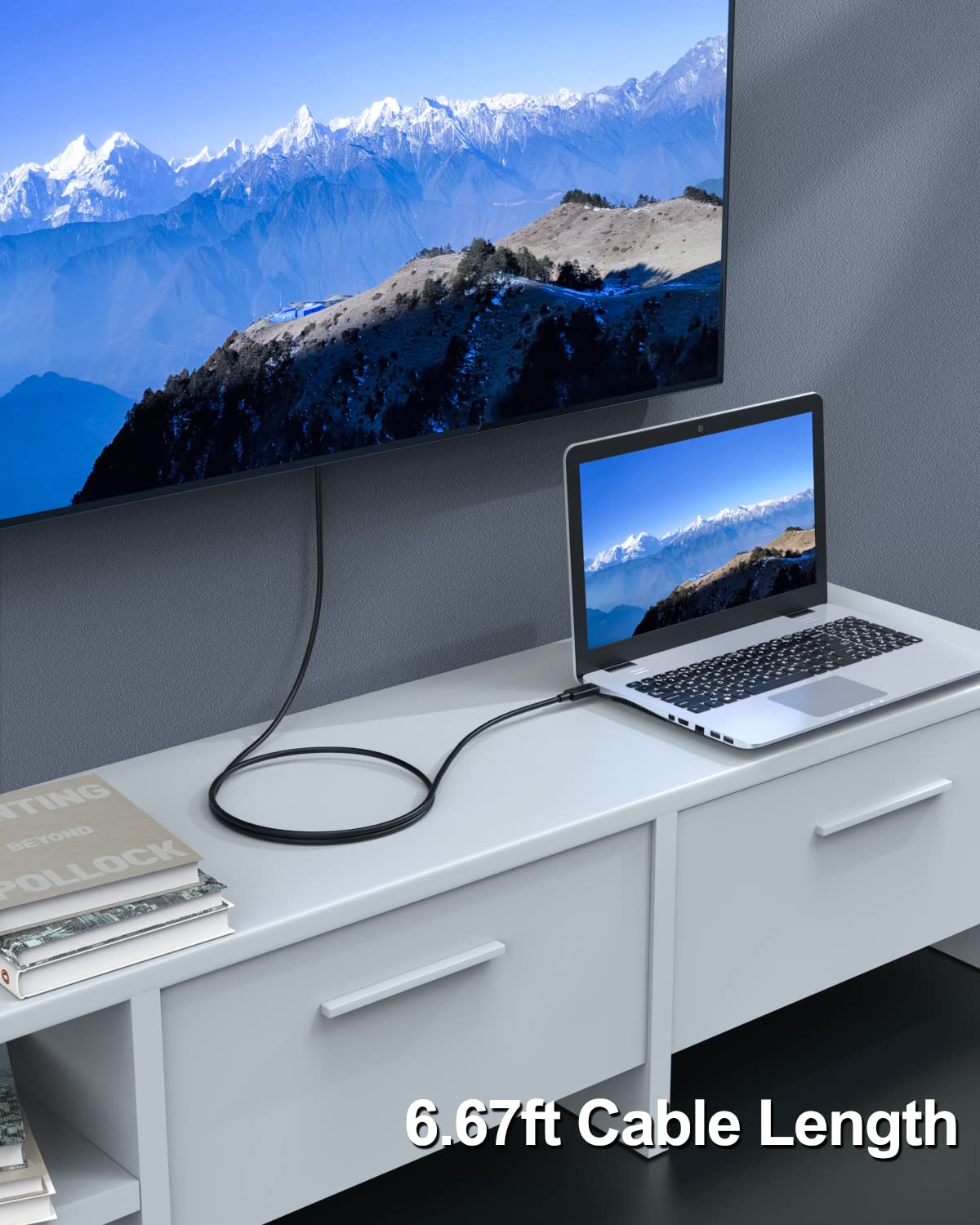 Superer 6.6Ft USB 4 Cable - 40Gbps High-Speed USB C to USB C Cable for 4K/8K Video Display, 100W Fast Charging - Compatible with MacBook Pro, Dell XPS, iPad Pro, Samsung Galaxy - Perfect for Home Office, Gaming & Travel Charging