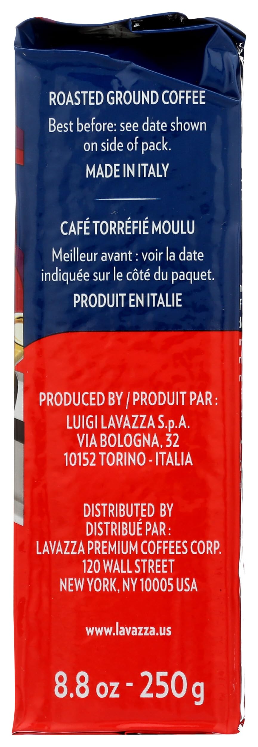 Premium Lavazza Crema e Gusto Ground Coffee - Rich Italian Espresso Blend, 8.8-Ounce Bricks (Pack of 8) - Perfect for Home Brewing, Office Use & Gifts