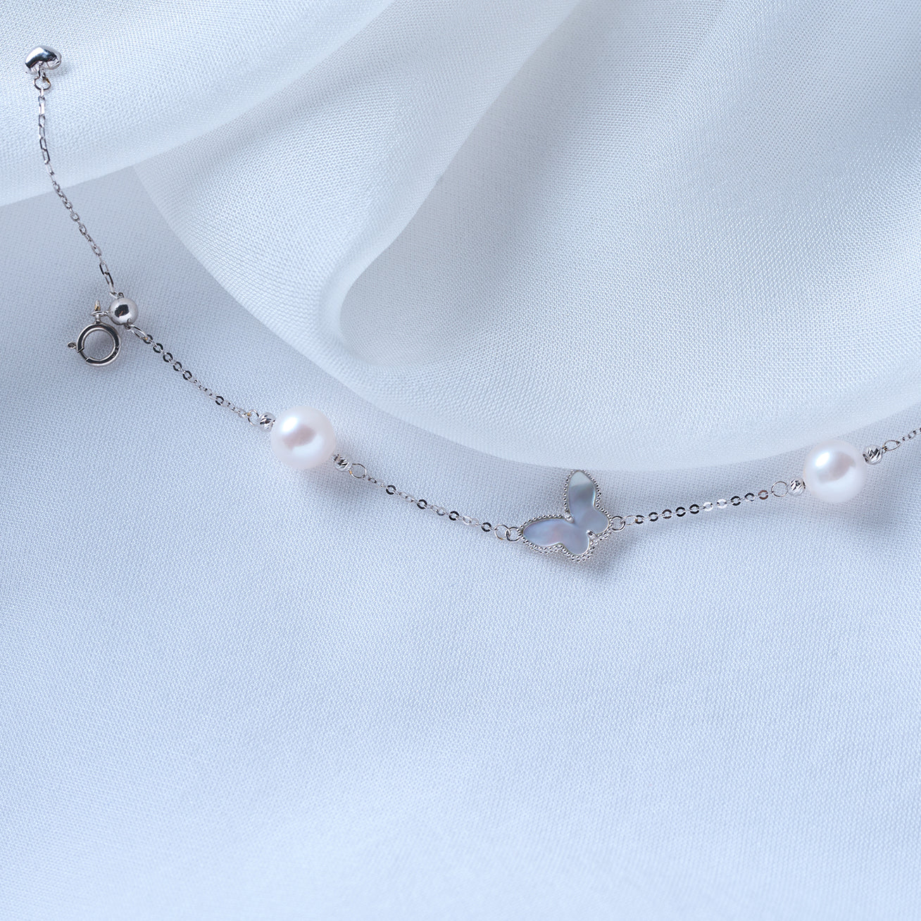 18K Solid Gold Akoya Pearl Bracelet for Women - Elegant Pearl Jewelry Gift for Birthday, Anniversary & Special Occasions | KB00053