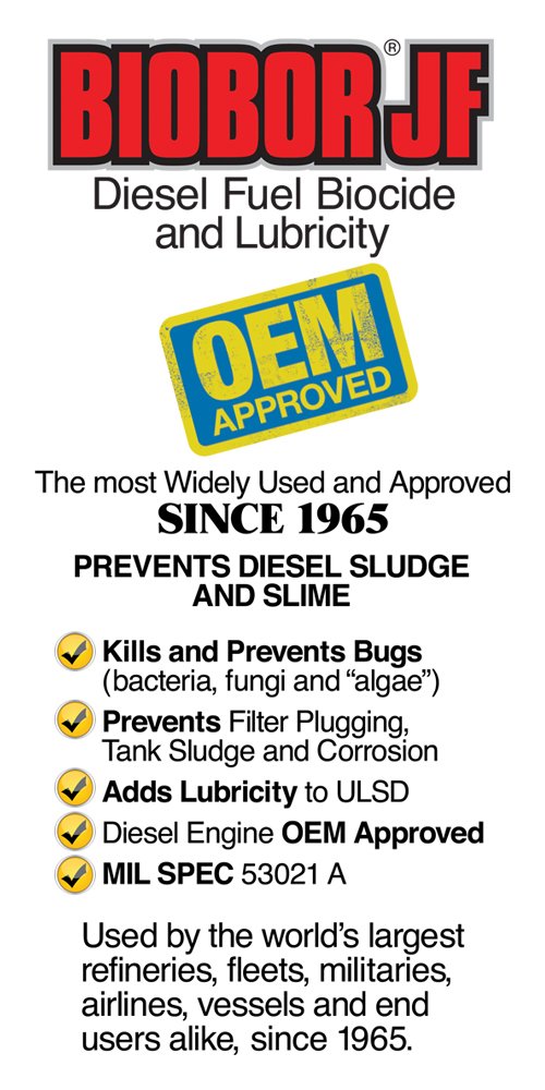 JF Diesel Fuel Additive - Highly Effective Fuel Biocide & Corrosion Inhibitor | Improves Lubricity & Engine Performance | Dual Phase Formula | 12 Pack (16oz Each) | Ideal for Truckers, Marine Engines & Heavy Equipment Maintenance