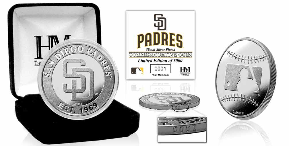 San Diego Padres Commemorative Silver Coin - Limited Edition Collectible for Baseball Fans | Perfect for Gifts, Display, and Sports Memorabilia Collections