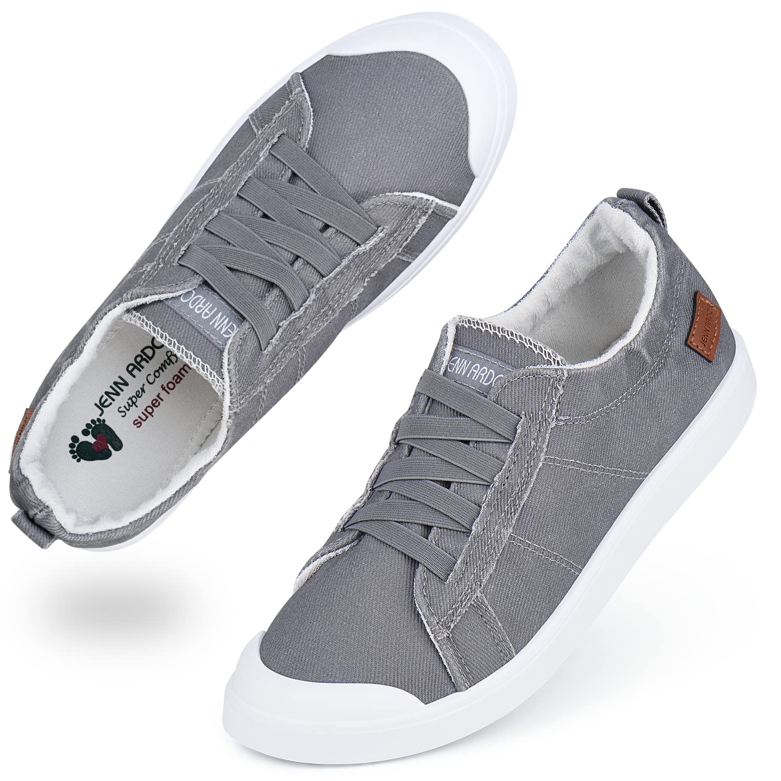 **JENN ARDOR Women's Slip-On Canvas Loafers - Comfortable Casual Sneakers for Women, Soft Round Toe Walking Flats | Perfect for Work, Travel & Everyday Wear**