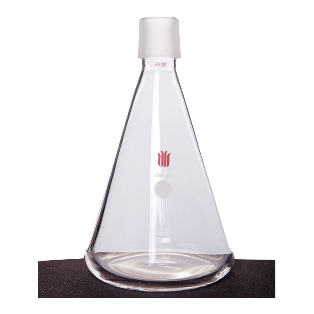 F100004 Synthware Heavy Wall Filter Flask 1000ml with 40/35 Inner Joint - Ideal for Laboratory Experiments, Chemical Mixing & Scientific Research