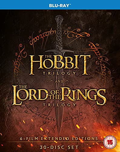 Middle Earth – The Lord of the Rings & The Hobbit Six Film Collection Extended Edition | Complete Fantasy Movie Series | Perfect for Tolkien Fans & Epic Adventure Lovers | Home Theater & Movie Night Essential