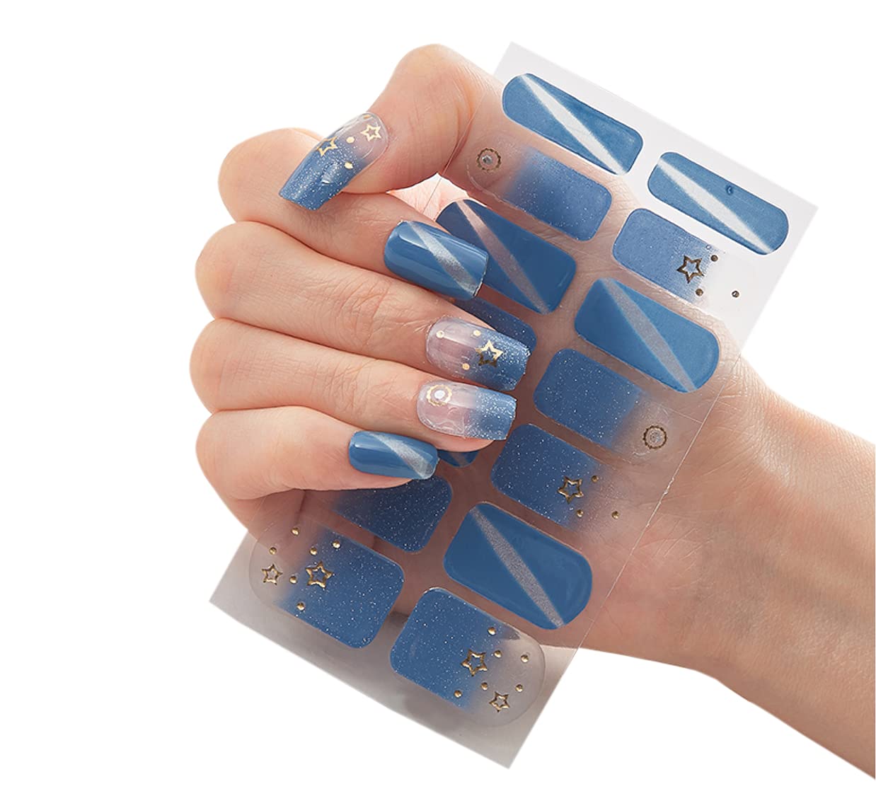 3D Nail Stickers for Women & Girls - Waterproof Glitter Luxury DIY Nail Art Stickers, Self-Adhesive Peel Off Fake Nails (14 Pieces) - Perfect for Parties, Weddings, and Special Occasions