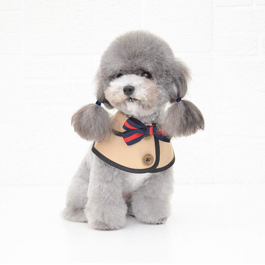1PC Custom Cotton Dog Cape Costume - Small Puppy Collar Vest & Cat Cloak for Service Dogs | Cute Retro Pet Bandana & Handkerchief for Halloween, Christmas & Photo Shoots