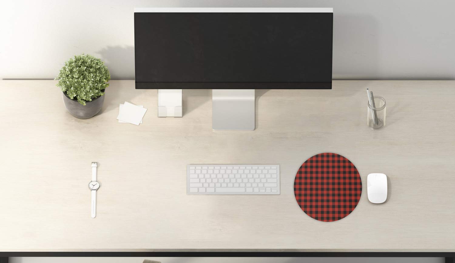 Ambesonne Round Non-Slip Gaming Mouse Pad - 8