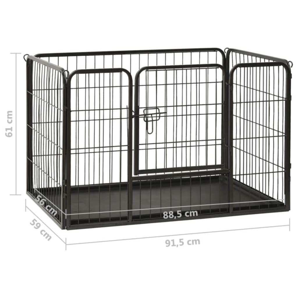 vidaXL Steel Puppy Playpen - 36