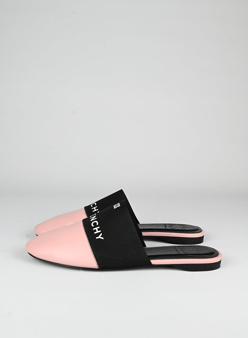 Givenchy Women's Mules - Flat Shoes in Pink & Black | Size 37 | Comfortable Slip-Ons for Casual Wear & Office Outfits