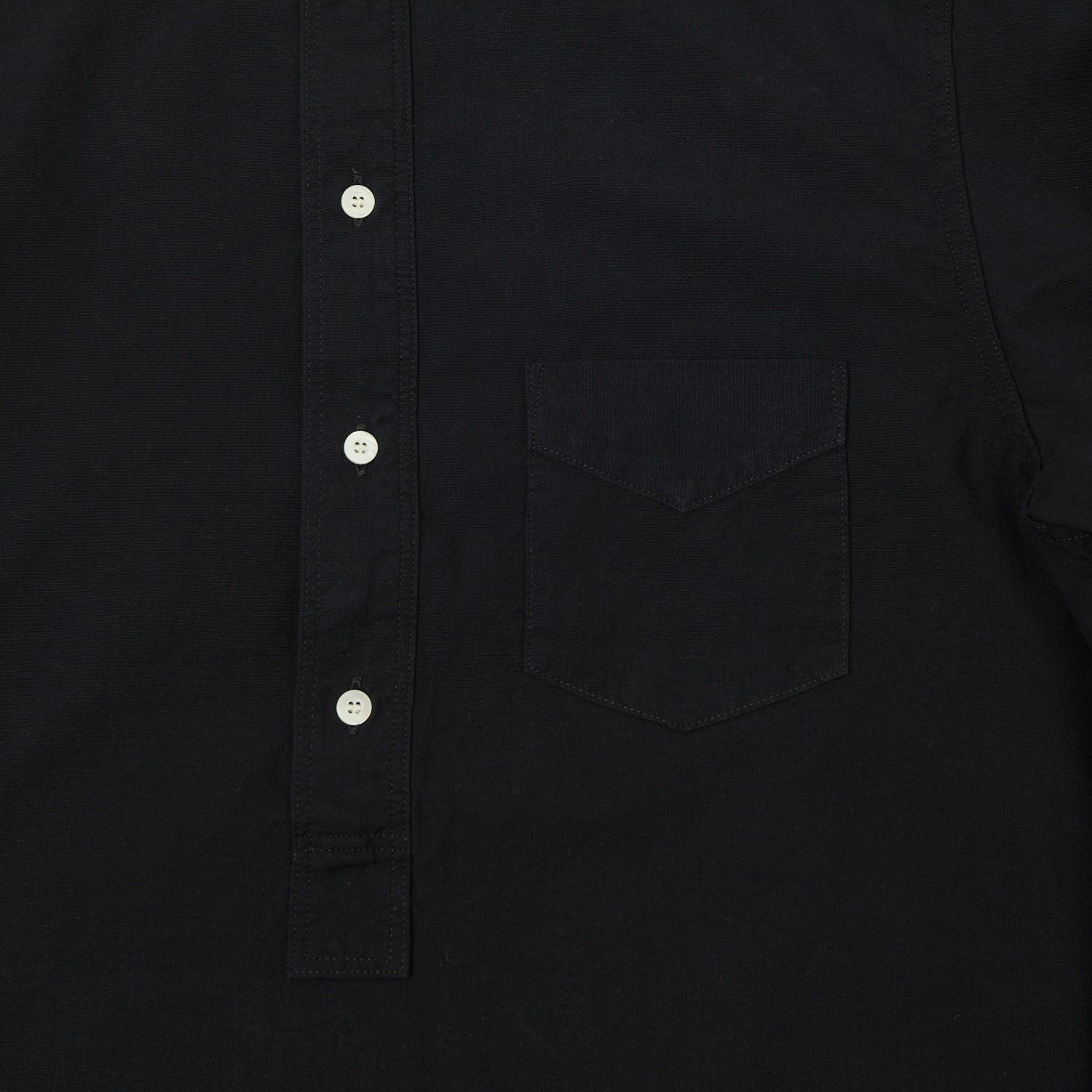 Full Count 4900 Stand Collar Pullover Chambray Shirt for Men - Classic Black Denim Shirt | Casual Wear, Workwear & Street Style Outfits