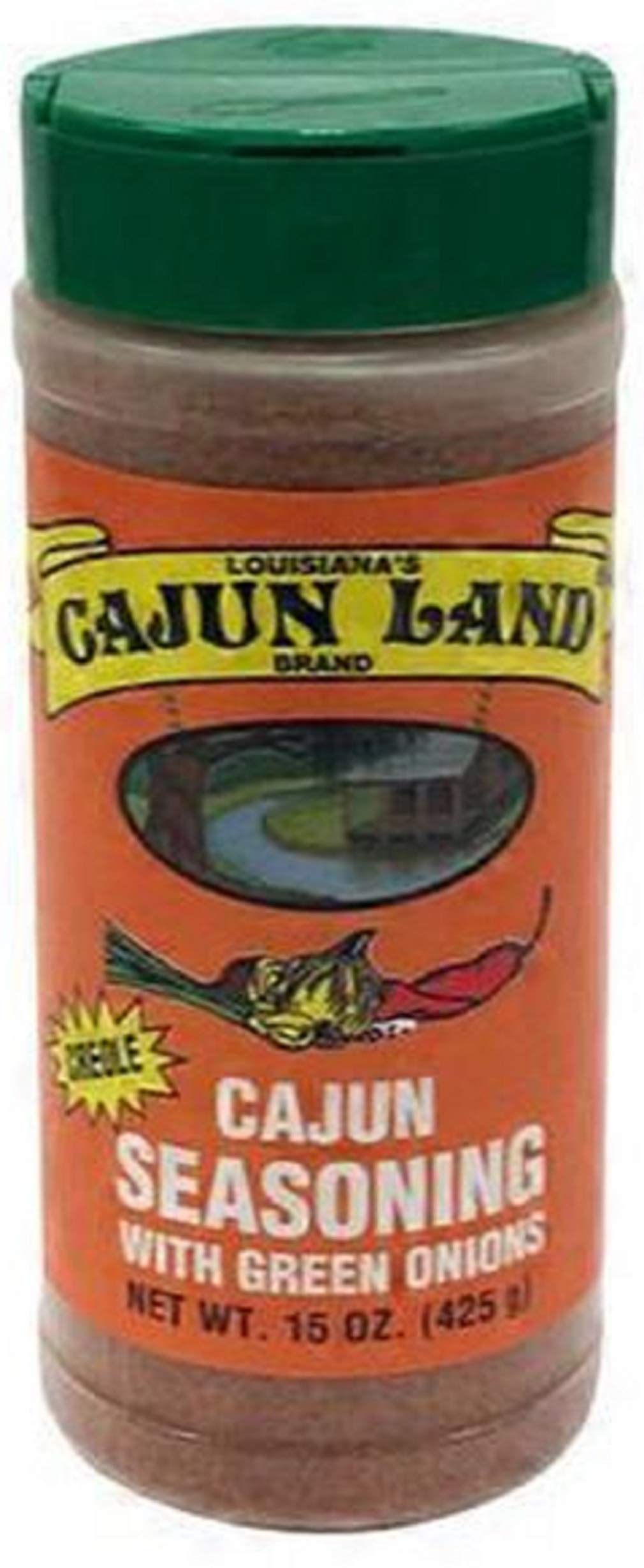 Cajun Land Creole Cajun Seasoning with Green Onions 15 Oz - Authentic Southern Spice Blend for Gumbo, Jambalaya & Grilling | Perfect for Seafood, Chicken & Vegetables