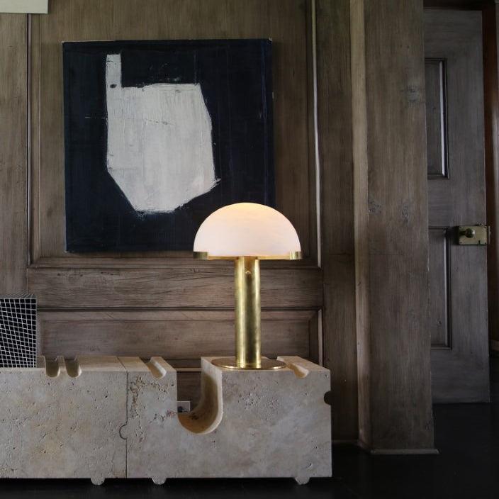 Elegant Alabaster Table Lamp - Modern Home Decor for Living Room, Bedroom & Office - Perfect for Ambient Lighting & Stylish Interior Design